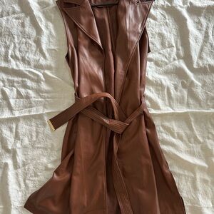 Marc New York Tan Leather Vest